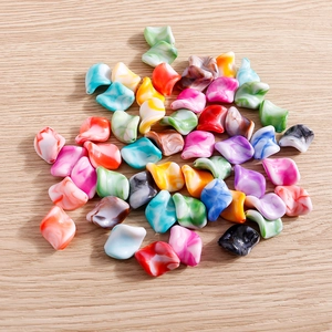 Colorful marble textured acrylic irregular beads for DIY handmade jewelry and phone chains