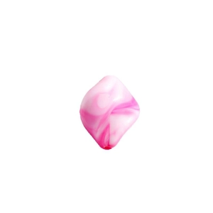 Pink marble pattern irregular faceted acrylic candy beads for DIY jewelry making