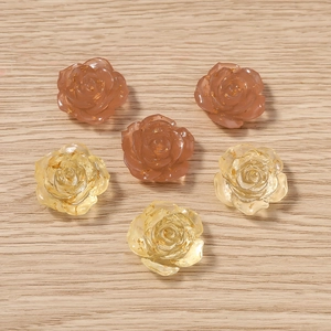 Ciondoli a Forma di Rosa in Stile Giapponese Con Intarsio in Foglia d'Oro Accessori per Creazione di Braccialetti Collane e Portachiavi
