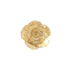 Ciondolo a forma di rosa con foglia d'oro per gioielli fatti a mano fai-da-te