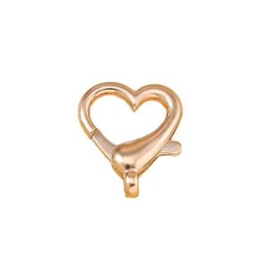 Set di chiusure a moschettone a forma di cuore in oro rosa per gioielli fai da te