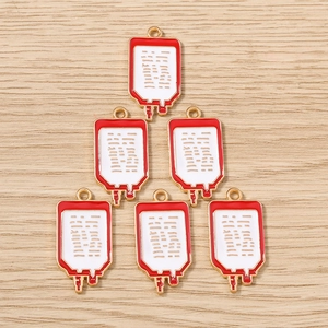 Détails de pendentifs créatifs en alliage en forme de sac de sang pour bijoux DIY
