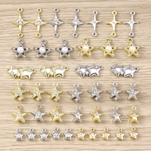 DIY jewelry making star charms with rhinestones and pearls for necklaces and bracelets