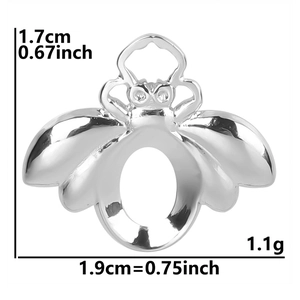 Dessin technique du pendentif abeille en acier inoxydable avec dimensions et poids