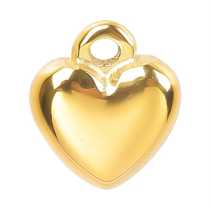Minimalist 18k gold-plated heart pendant with high-polished mirror finish and sleek design
