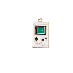 Pendentifs rétro console de jeux en alliage blanc et doré pour fabrication de bijoux