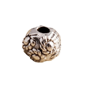 50pcs vintage large hole alloy beads with retro woven texture for DIY jewelry making