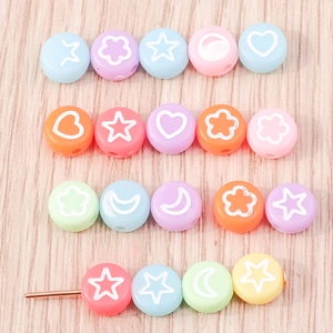 Perle acriliche macaron cuore stella luna per creazione di gioielli fai da te fatti a mano