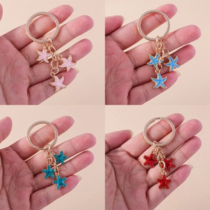 Style Océan Porte-Clés Étoile De Mer En Alliage De Zinc Pendentif De Sac Animal Mode Simple Pour Accessoires De Sac À Main Pour Femmes Cadeau Créatif