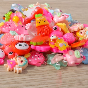 Bunte gemischte Harz-Cabochons mit Cartoon-Motiven für DIY-Bastelarbeiten und Deko