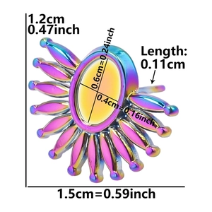 Tableau des tailles détaillé montrant les dimensions des boucles d'oreilles en acier