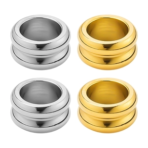 304 Edelstahl Großloch Zwischenperlen 18K Vergoldet Geometrische Zylinderperlen Für DIY Halsketten Schmuckherstellung Zubehör
