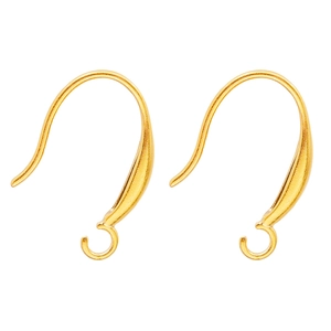 Minimalist 304 stainless steel irregular geometric earring hooks with golden finish