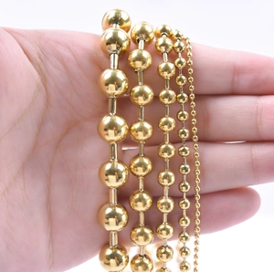 Gepolijste 18k vergulde kogelketting halskettingen in 2mm tot 10mm maten op de hand