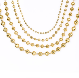Gepolijste 18k gouden balkettingen in diverse maten van 2mm tot 10mm voor damesstijl