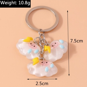 Détails du porte-clés nuage avec spécifications de poids et dimensions précises