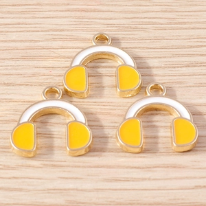 Pendentifs créatifs en alliage en forme de casque avec émail pour bijoux DIY