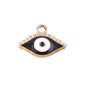 Pendentifs œil maléfique émaillés dorés pour la fabrication de bijoux DIY et accessoires