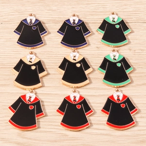 Wizard Robe Enamel Charms Alloy Drip Oil Graduation Gown Pendants For DIY Jewelry Making Keychain Necklace Accessories