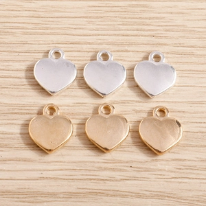Simple Alloy Heart Pendant Only (Without Chain) For DIY Jewelry Making Accessories Heart Charms For Necklace Bracelet