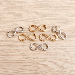 Infinity Symbol Alloy Connector Charms For Jewelry Making DIY Bracelet Necklace Accessories Gold Silver Plated Pendant Only