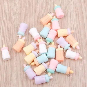 DIY Creazione di Gioielli in Resina Carino Biberon Ciondoli Cartone Animato Cibo Gioco Charms Per Portachiavi Collane Orecchini Materiali Artigianali
