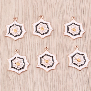Pendentifs toile d'araignée et abeille en alliage pour création bijoux Halloween