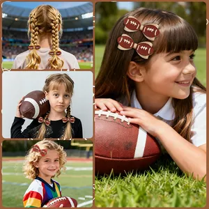 Détails des nœuds papillon style football américain pour filles sur le terrain