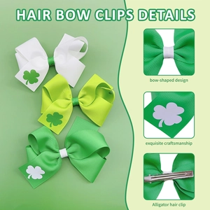Détails des nœuds de la Saint-Patrick avec motifs de trèfles et pinces crocodiles