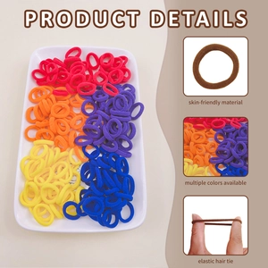 Élastiques à cheveux colorés haute élasticité pour enfants, attaches cheveux doux et durables