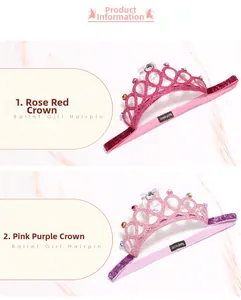 Detailed macro view of handmade crown headband with glitter fabric and colorful rhinestones