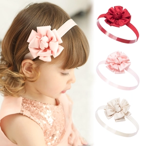 Baby Girls Fabric Rose Flower Headband Elastic Princess Style Hair Band For Newborn Infant Toddler Birthday Party Accessories