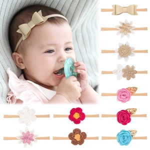 Handmade Baby Flower Headbands High Elastic Seamless Infant Bow Headband Toddler Newborn Hair Accessories Photography Props