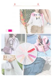 Collage mit 12 weichen elastischen Schleifen-Stirnbändern mit Blumen- und Punktmustern