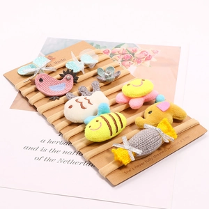 Set of 10 adorable baby headbands with colorful plush animals and flowers for infants