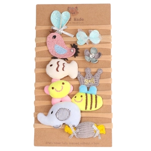 10-piece baby nylon headband set with cartoon animals, birds and crown decorations