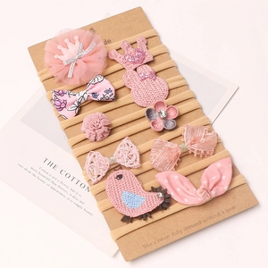 Lot de 10 bandeaux roses pour bébé avec fleurs en dentelle et couronnes pour filles
