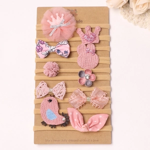 Lot de 10 bandeaux bébé adorables avec couronne de princesse et fleurs en dentelle