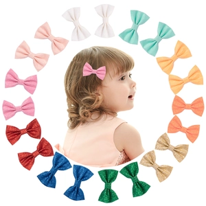 Fermagli per Capelli in Pelle Glitterata a Fiocco per Bambini Dolci Clip a Coccodrillo Principessa Accessori Scintillanti per Ragazze Donne