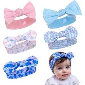 Bandeaux Bébé à Nœud en Coton Élastique Doux avec Oreilles de Lapin pour Nouveau-Nés et Tout-Petits Accessoires Cheveux