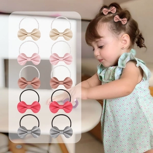 Kinder Glitzer Schleife Haargummis Süße Baby Elastische Haarbänder Glänzende Pailletten Pferdeschwanz Halter Süße Prinzessin Haarschmuck Für Mädchen