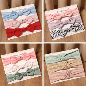 Lot de 3 bandeaux pour bébé avec divers imprimés floraux et nœuds pour petites filles