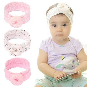 Sweet Donut Knot Baby Headband Soft Elastic Floral Polka Dot Infant Toddler Hairband Comfortable Fabric Hair Accessories