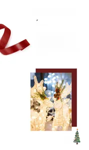 Detail of Christmas nylon headband featuring 3D cut reindeer and snowman designs