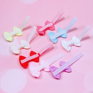 Lot de 8 barrettes à nœuds colorés avec velcro pour bébés filles et jeunes enfants