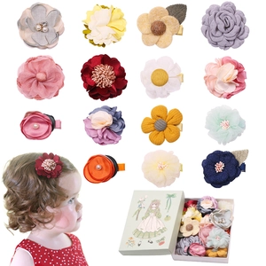 Pinces à Cheveux Fleurs en Tissu Fait Main Filles Barrettes Florales Douce Princesse Accessoires Cheveux Enfants Fête