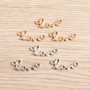 Legierung Liebe Brief Schmuck Verbinder Zinklegierung DIY Zubehör Für Halskette Armband Herstellung Romantische Damen Accessoires