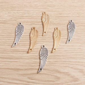 Pendentifs plumes rétro en alliage or et argent pour accessoires de création de bijoux
