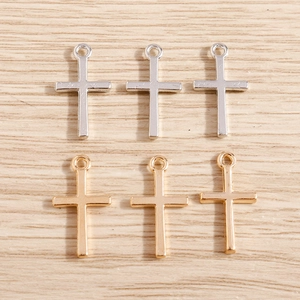 Minimalist Electroplated Alloy Cross Pendant Charms For DIY Jewelry Making Necklaces Bracelets Religious Metal Cross Accessories