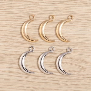 Alloy Crescent Moon Pendants Electroplated DIY Jewelry Making Charms For Necklace Earring Handcrafted Accessories Pieces
